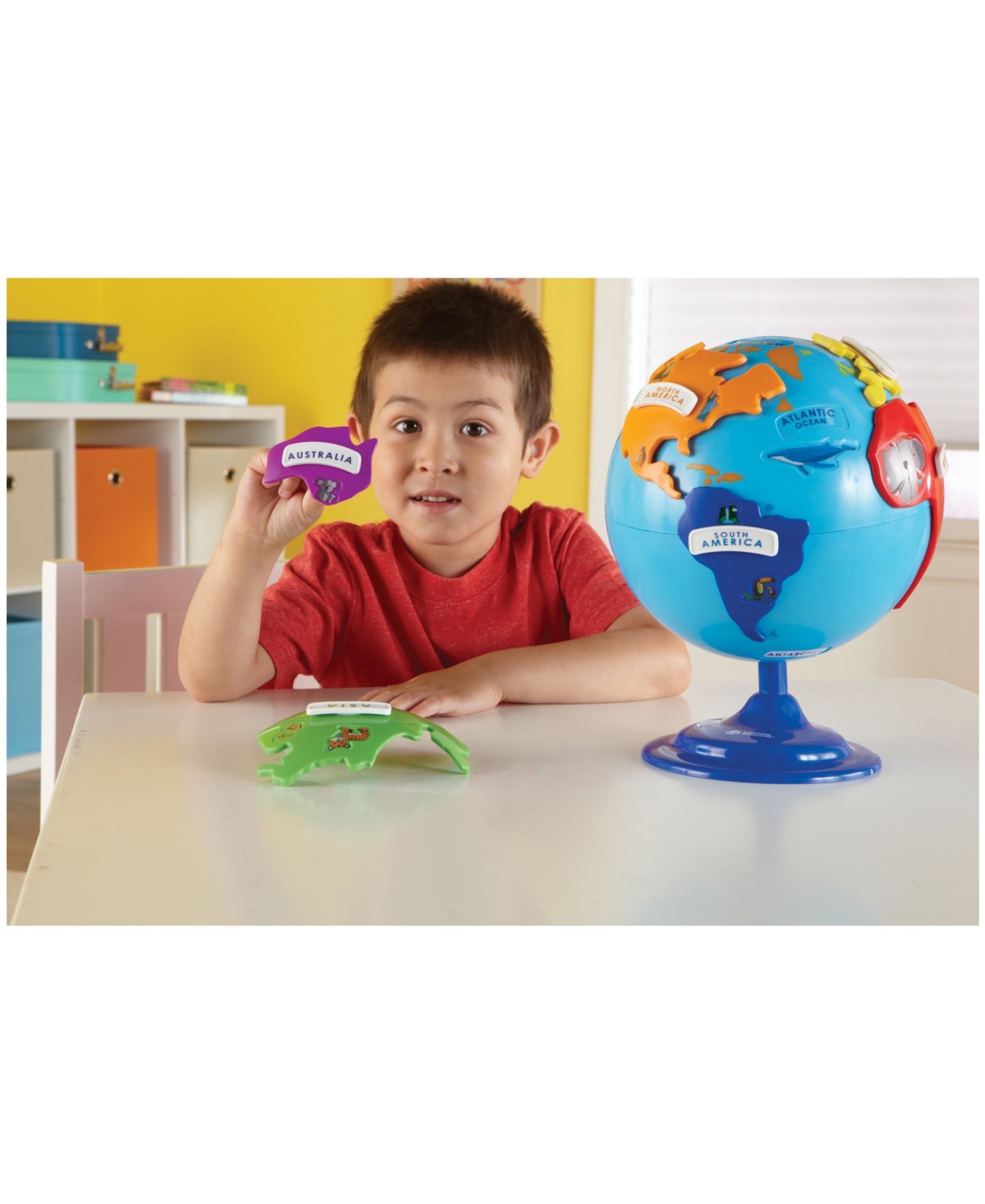 Детская игрушка Learning Resources Learning Essentials Geography Puzzle Globe, 14-Piece, Ages 3+ — фото 3