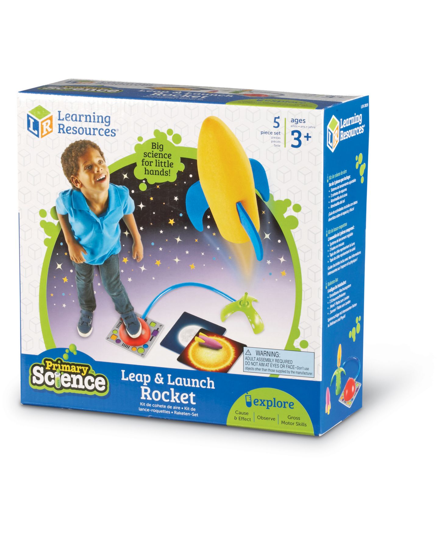 Детские игрушки Areyougame Primary Science Leap Launch Rocket Gross Motor 5-Piece Rocket Launcher, Ages 3+ — фото 5