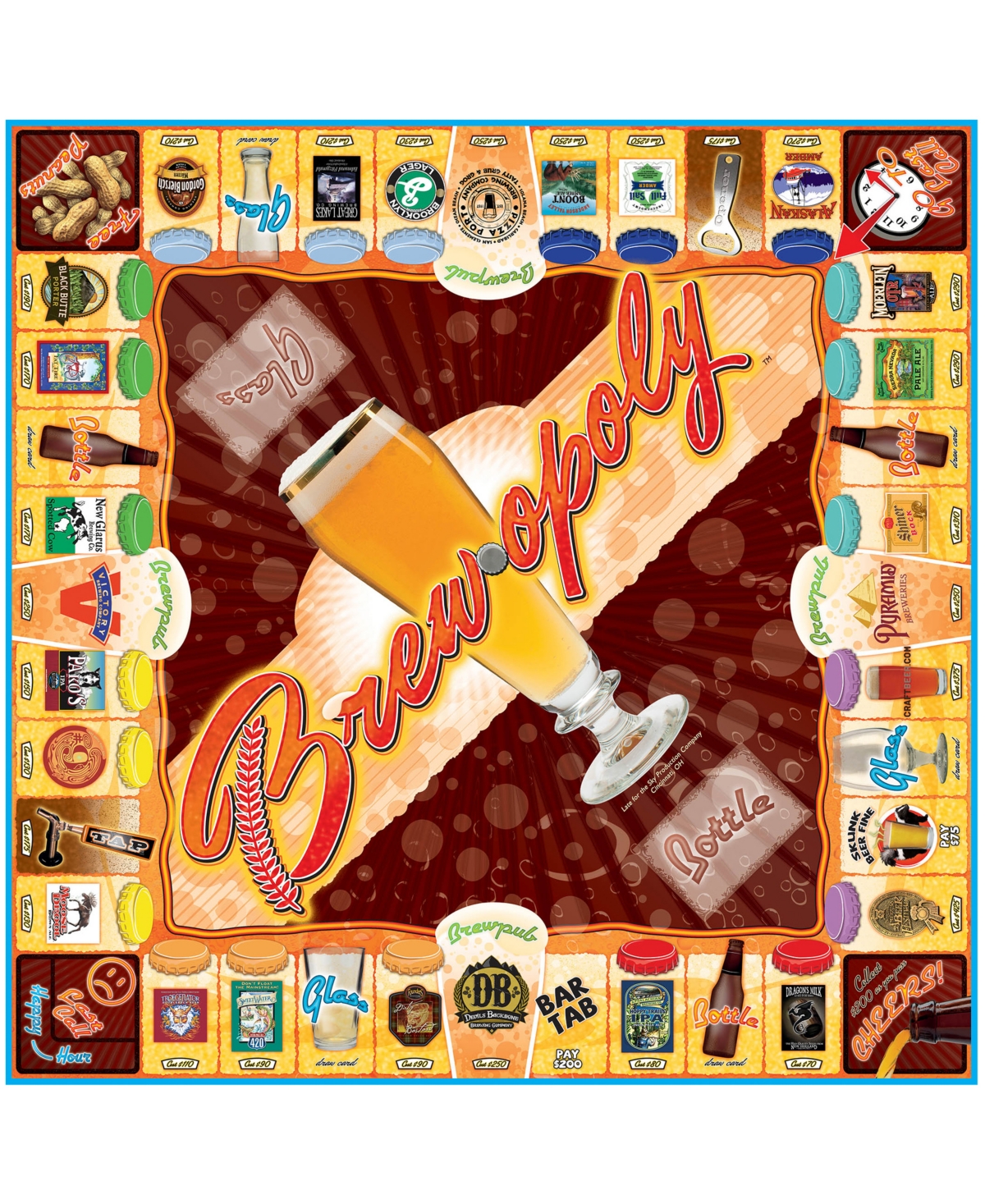 Shop Masterpieces Puzzles Late For The Sky Brew-opoly In Multi