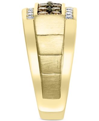 EFFY&reg; Men's Multi-Color Diamond Ring (1-3/8 ct. t.w.) in 14k Gold