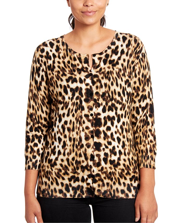 Macy's discount leopard sweater