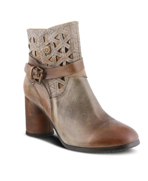 image of L-Artiste Women-s Madonna Cross Over Strap Booties Women-s Shoes