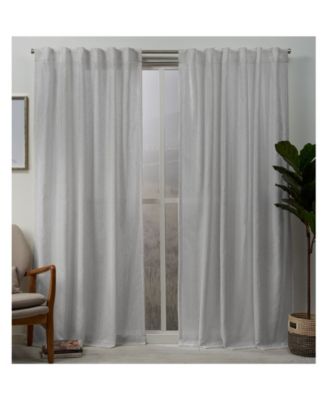 Exclusive Home Muskoka Teardrop Slub Embellished Hidden Tab Top Curtain Panel Pair In Natural