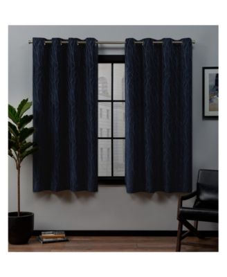 Shop Exclusive Home Forest Hill Woven Blackout Grommet Top Window Curtain Panel Pair In Natural