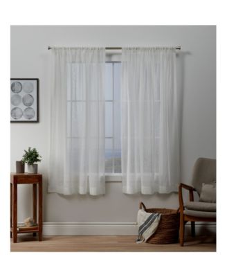 Itaji Sheer Rod Pocket Top Curtain Panel Pair