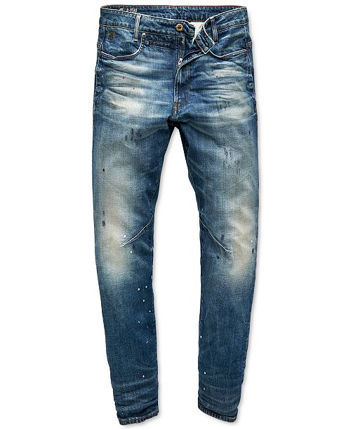 G-Star Raw Men's Slim-Fit Paint Splatter Jeans, Created for Macy's ...