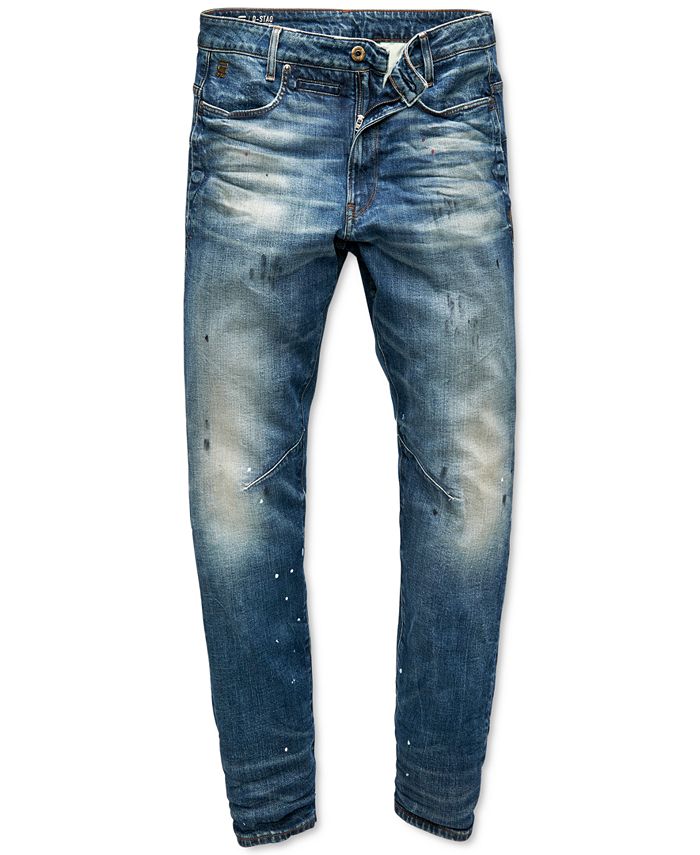 G-Star Raw Men's Slim-Fit Paint Splatter Jeans, Created for Macy's - Macy's