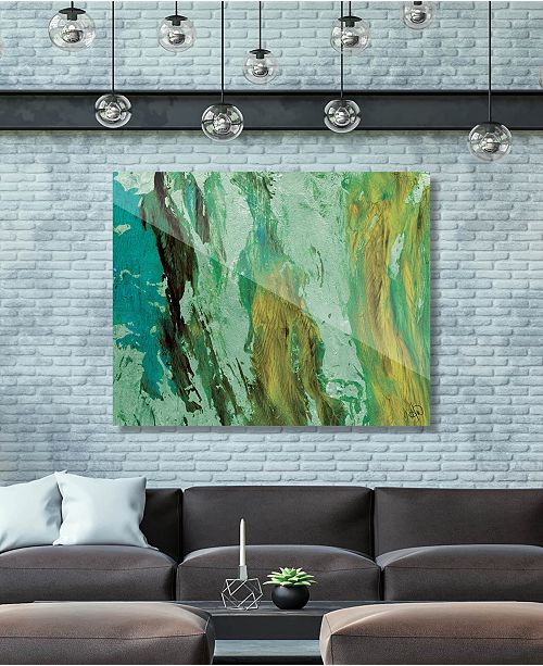 Creative Gallery Kunja On Mint Abstract 20 X 24 Acrylic Wall Art