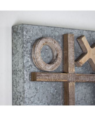 American Art Decor Magnetic Tic Tac Toe Wood Game Board