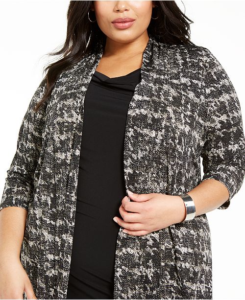Connected Womens Plus Size Layered Jacket Dress Size 14W main image 0