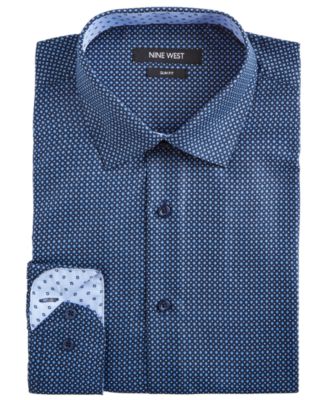 macy's blue and white dress