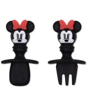 Shop Bumkins Disney Silicone Chewtensils In Minnie Mouse
