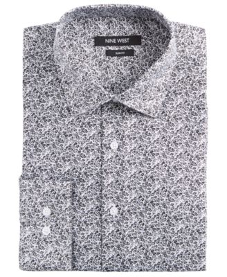 black and white floral dress shirt mens