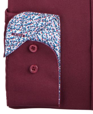 princess polly baby blue dress Mens Small Slim-fit Burgundy Dress-shirt from main image 0