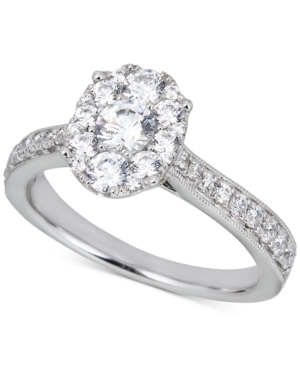 image of Diamond Oval Halo Engagement Ring (1 ct. t.w.) in 14k White Gold