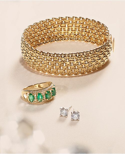 Italian Gold Wide Mesh Link & Chain Bracelet in 14k Gold & Reviews