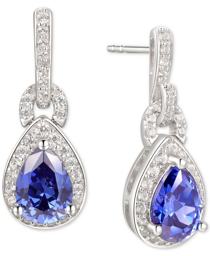 Macy's Tanzanite (1-1/4 ct. t.w.) & Diamond (1/3 ct. t.w.) Drop ...