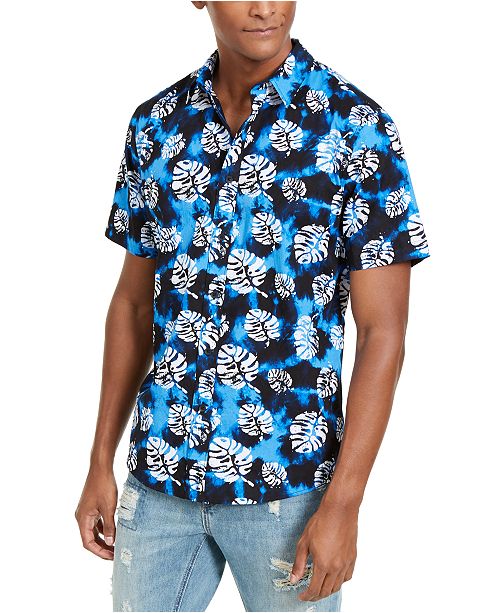 Sun Stone Men S Tropical Tie Dye Short Sleeve Shirt Created For