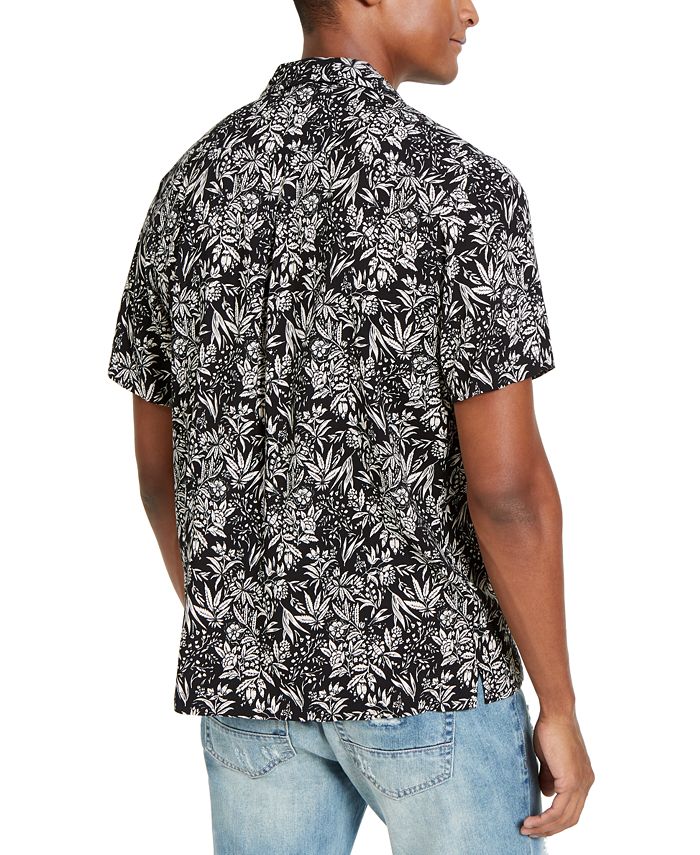 Sun + Stone Men's Organic Floral Print Short Sleeve Shirt, Created for ...