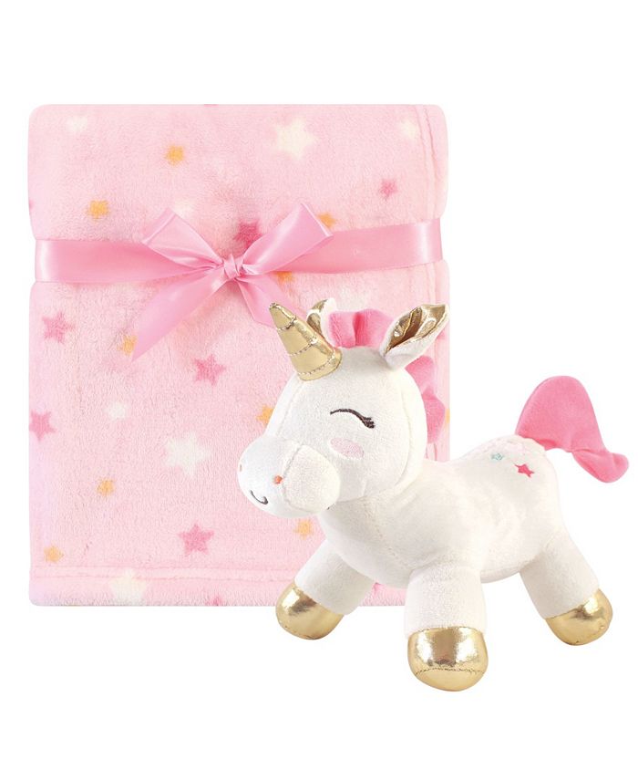 Luvable Friends Baby Girl Plush Blanket and Toy Macy's