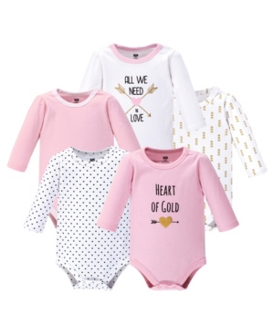 Hudson Baby Baby Girl Long Sleeve Bodysuit 5-Pack