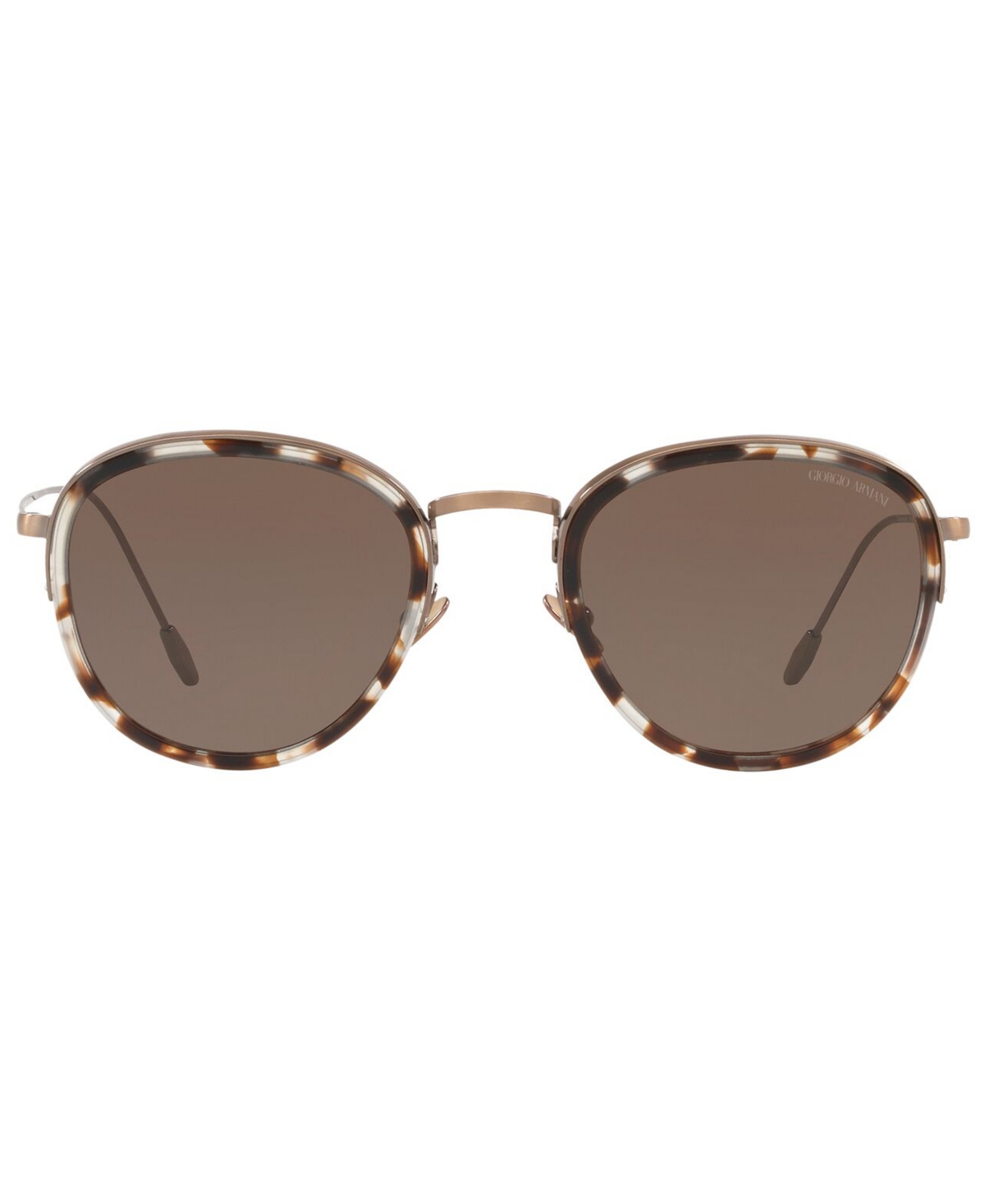 Shop Giorgio Armani Men's Sunglasses In Transparent Army Green,brown