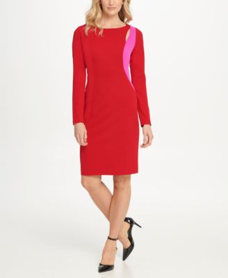 DKNY - Two Tone Cutout Sheath Dress