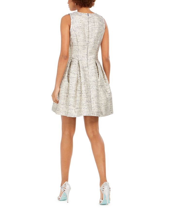 Vince Camuto Women's Metallic Fit & Flare Dress Pink Size 4