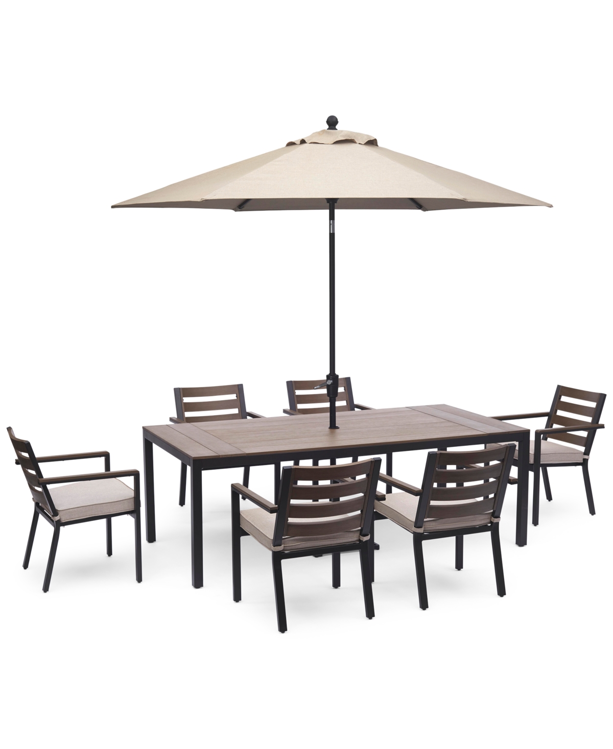 Agio Stockholm Outdoor Aluminum 7 Pc. Dining Set 84