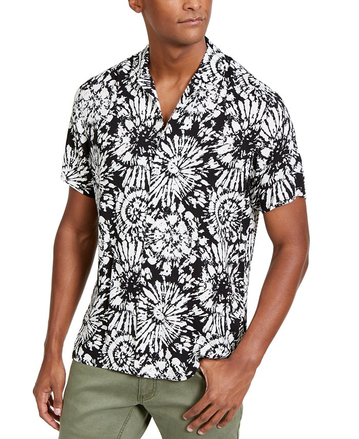 INC International Concepts INC Men's Tie Dye Short Sleeve Shirt, Created for Macy's Macy's