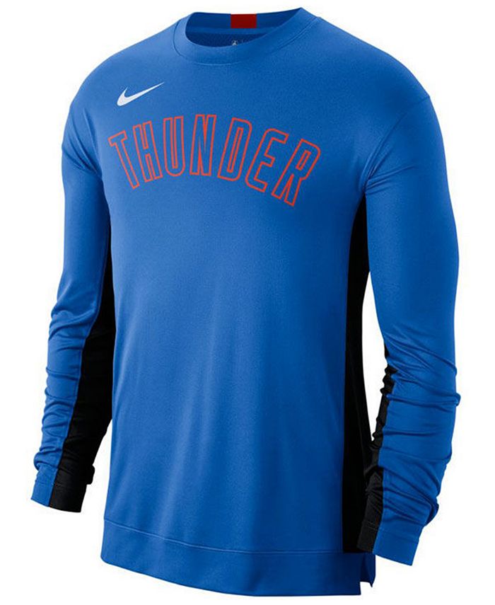 Nike Men's Oklahoma City Thunder Dry Top Long Sleeve Shooter Shirt ...