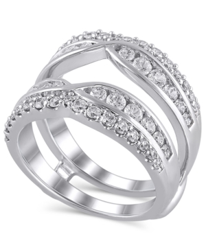 image of Certified Diamond (1-3/8 ct. t.w.) Guard Ring in 14K White Gold