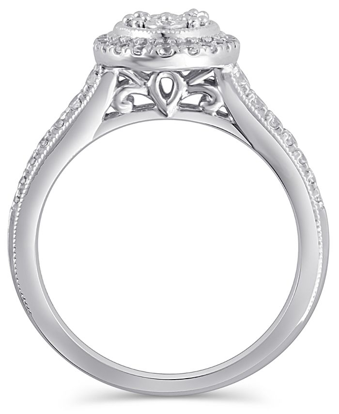 Macy's - Certified Diamond (3/4 ct. t.w.) Bridal Set in 14K White Gold