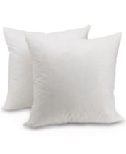 16 in. x 16 in. Outdoor Pillow Inserts, Waterproof Decorative Throw Pillows Insert, Square Pillow Forms (Set of 2), White