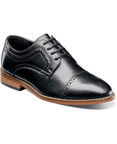 Туфли Stacy Adams Dickinson Cap Toe Oxford Shoe для мальчиков, цвет: Чёрный