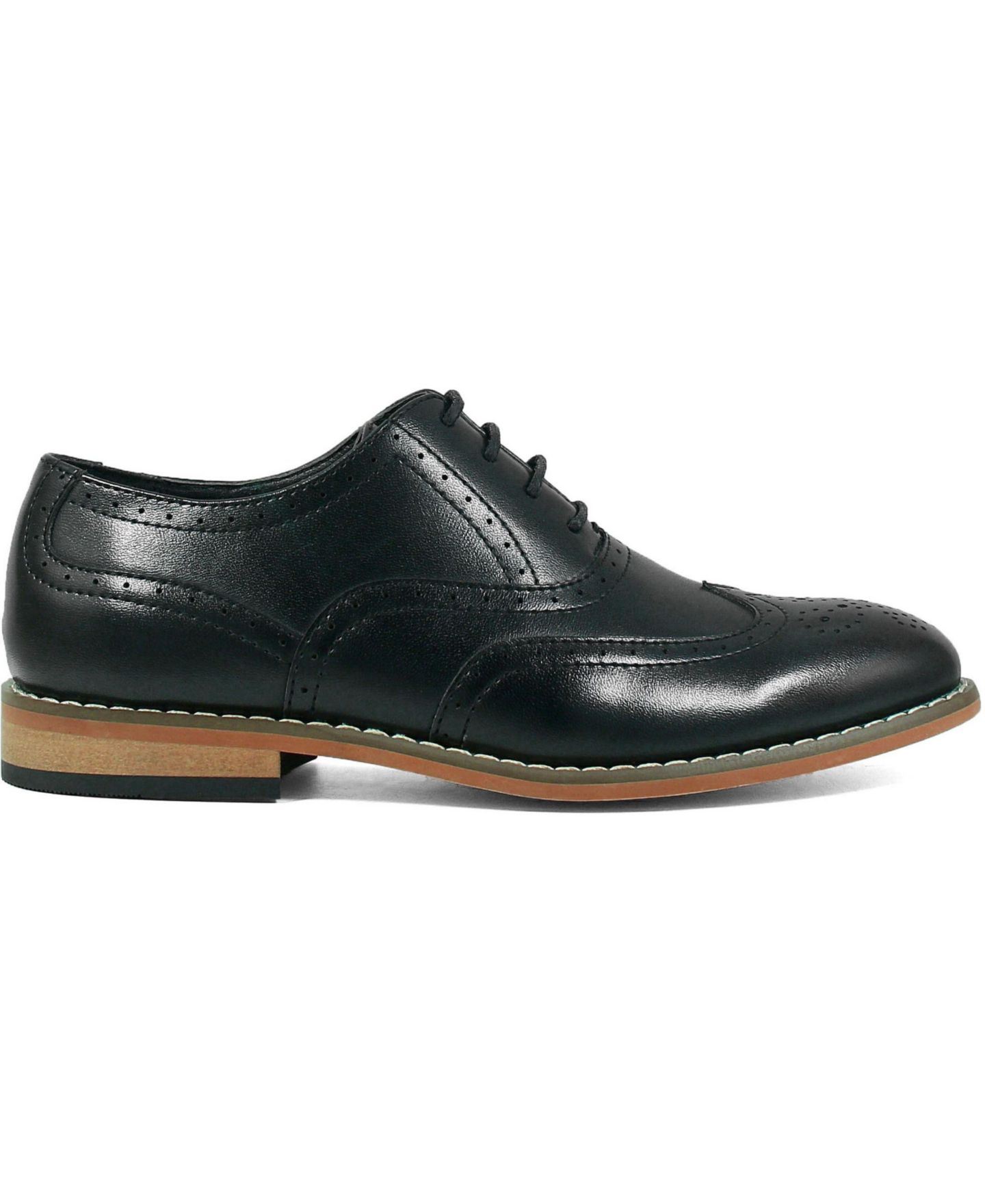Туфли Stacy Adams Dunbar Wingtip Oxford Shoe для мальчиков, цвет: Чёрный — фото 3