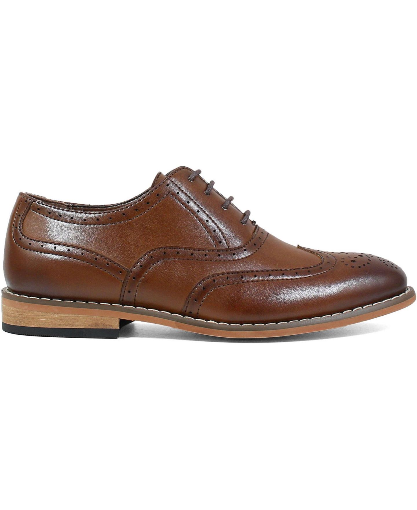Туфли Stacy Adams Dunbar Wingtip Oxford Shoe для мальчиков, цвет: Чёрный — фото 9