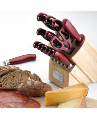 Argentum Red 14-Pc. Cutlery Block Set