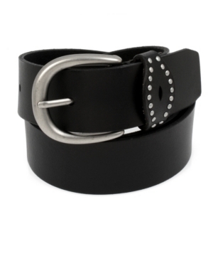 image of Frye & Co Leather Jeans Belt with Studded Loop