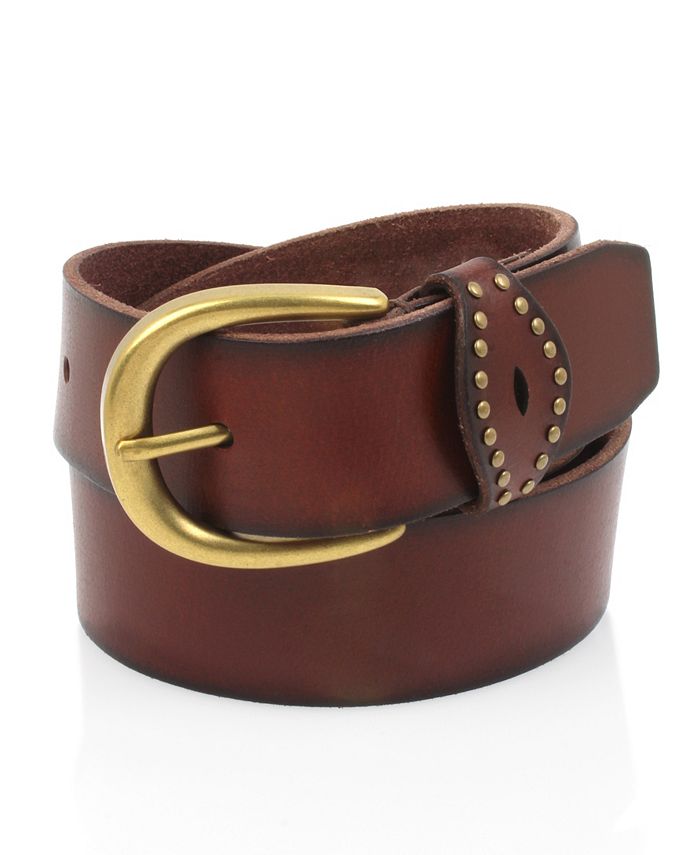Frye and Co. Frye & Co Leather Jeans Belt with Studded Loop & Reviews ...