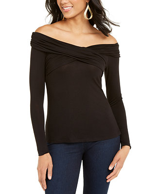 Thalia Sodi Crossover Off-The-Shoulder Top, Created for Macy's ...