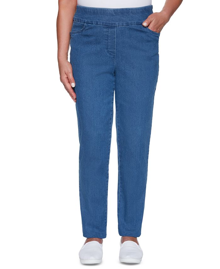 Alfred dunner pull on jeans plus size store
