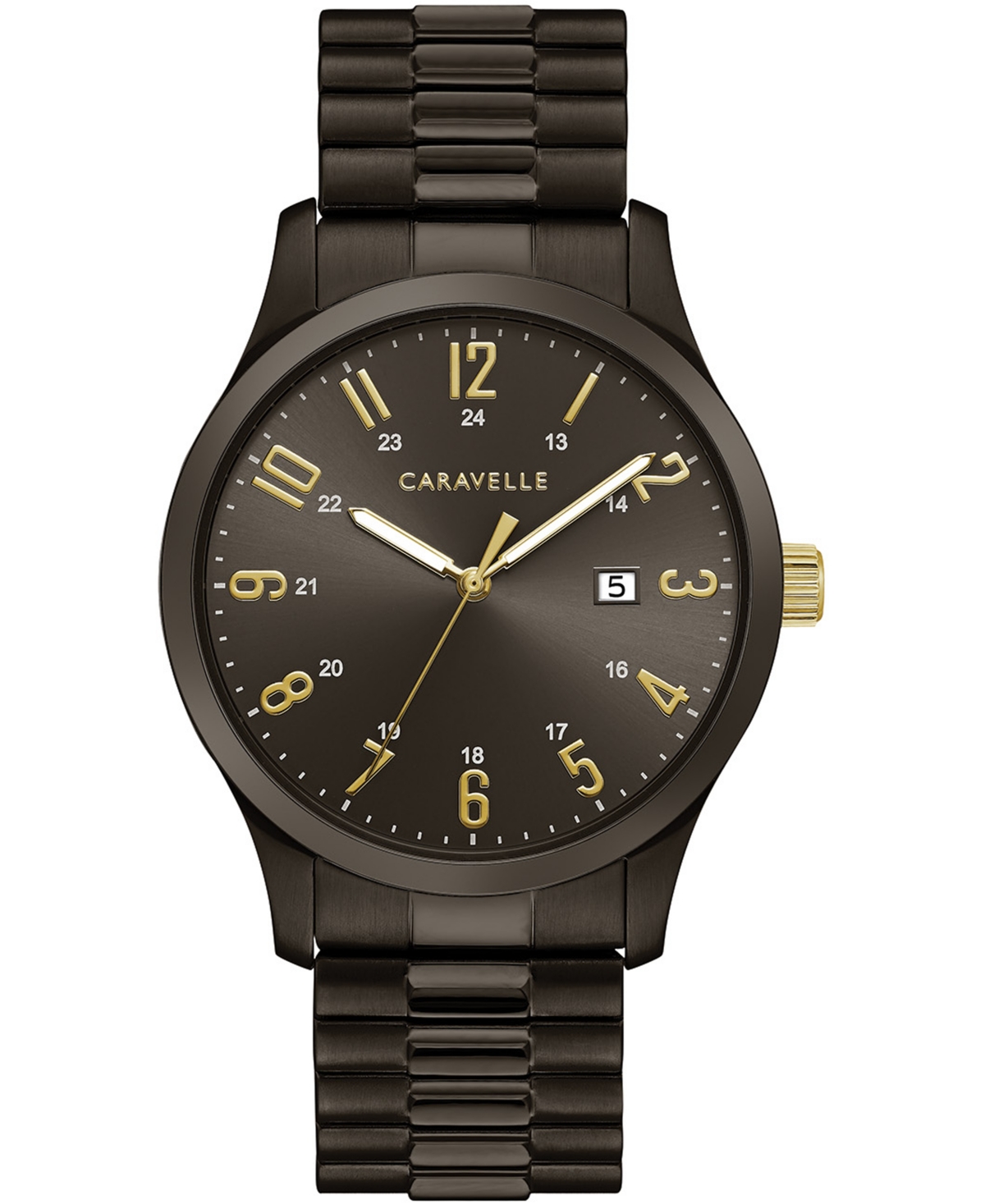 Men's Dark Gray Stainless Steel Expansion Bracelet Watch 40mm - Dark Gray