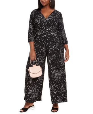 plus size polka dot jumpsuit
