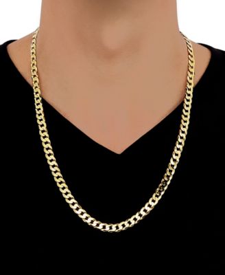 Curb Link 24" Chain Necklace (7mm) in 18k Gold-Plated Sterling Silver