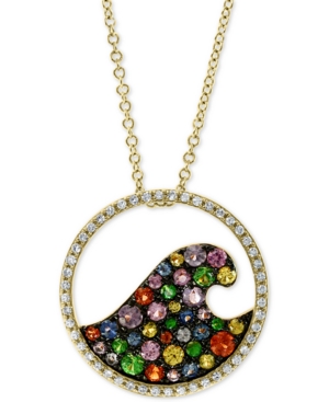 image of Effy Multi-Gemstone (7/8 ct. t.w.) & Diamond (1/5 ct. t.w.) Wave 18