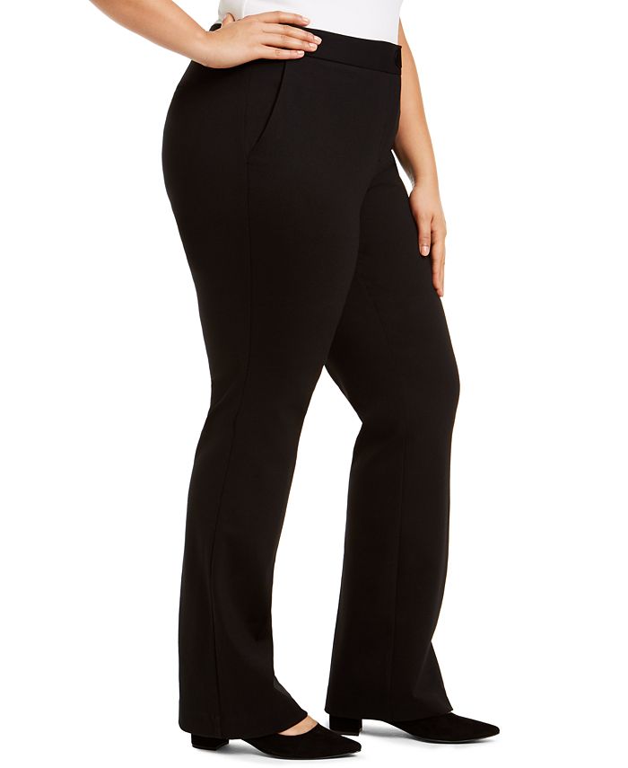 Alfani Plus Size Tummy-Control Comfort-Waist Pants, Created for Macy's ...