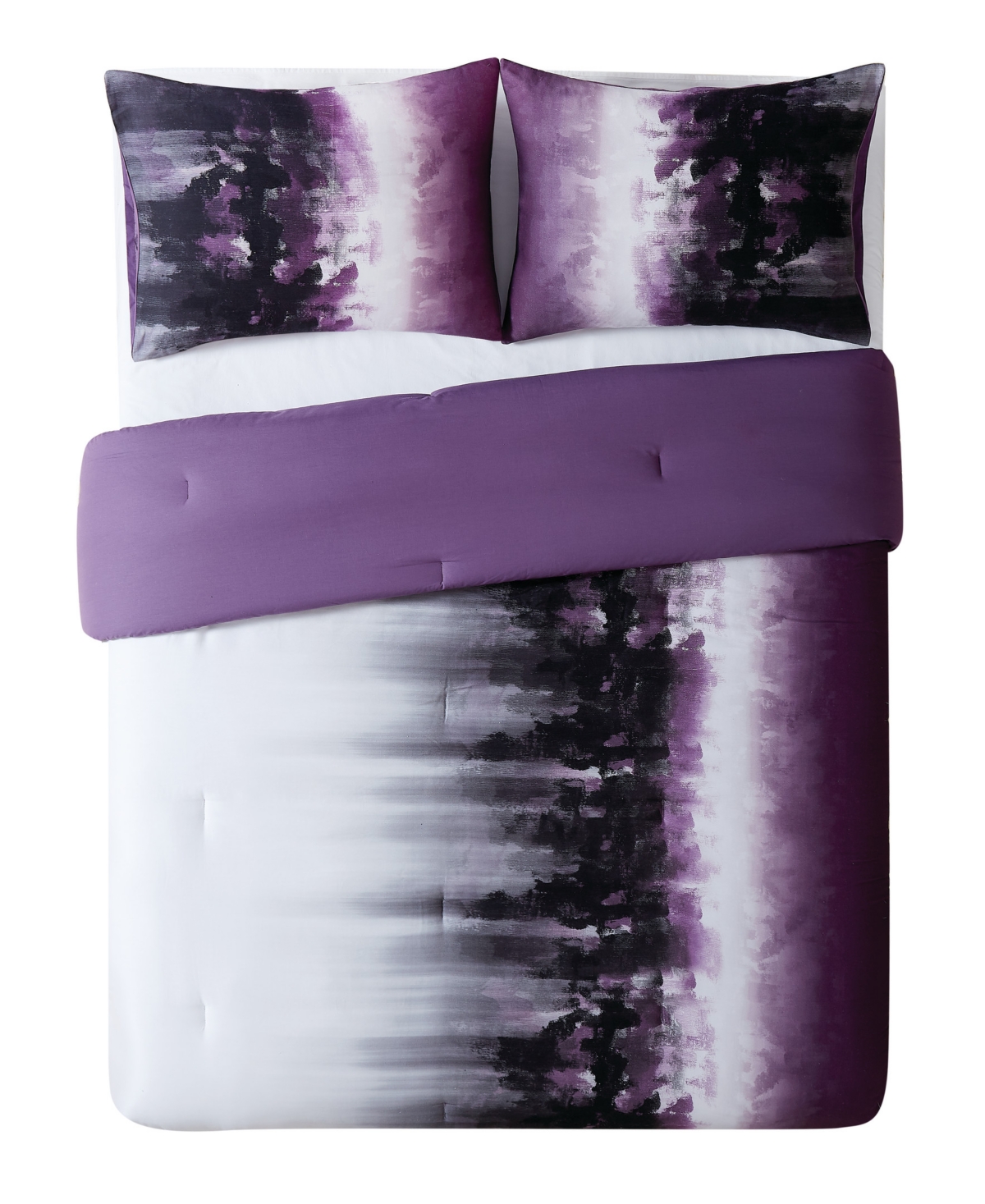 Shop Vince Camuto Home Vince Camuto Mirrea Full/queen Comforter Set In White,purple