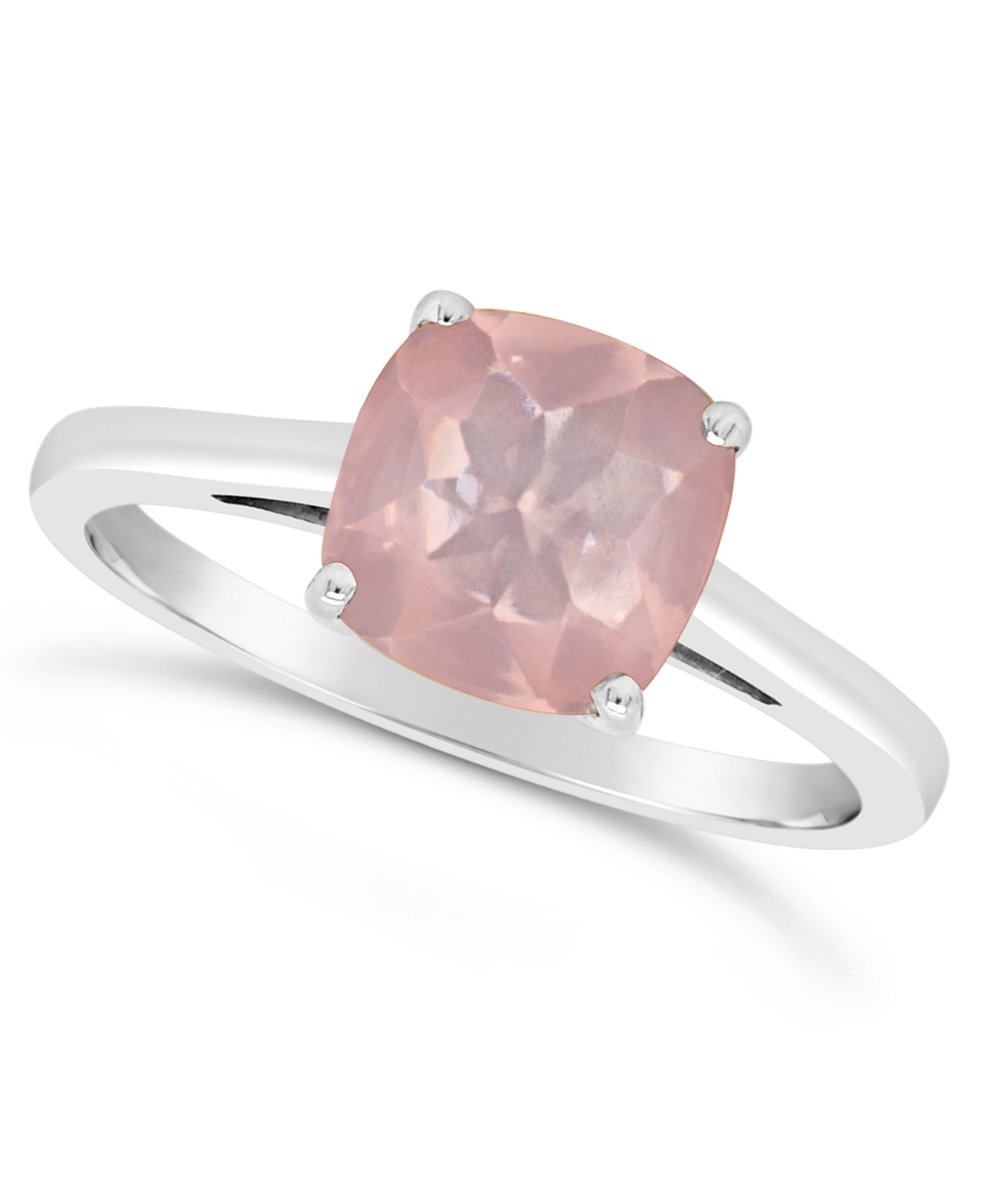 Macy's Citrine (1-7/8 Ct. T.w.) Ring In Sterling Silver. Also Available In Rose Quartz (2-1/4 Ct. T.w.) And In Pink