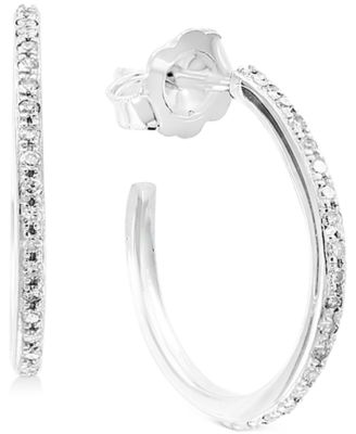 6 carat diamond hoop earrings